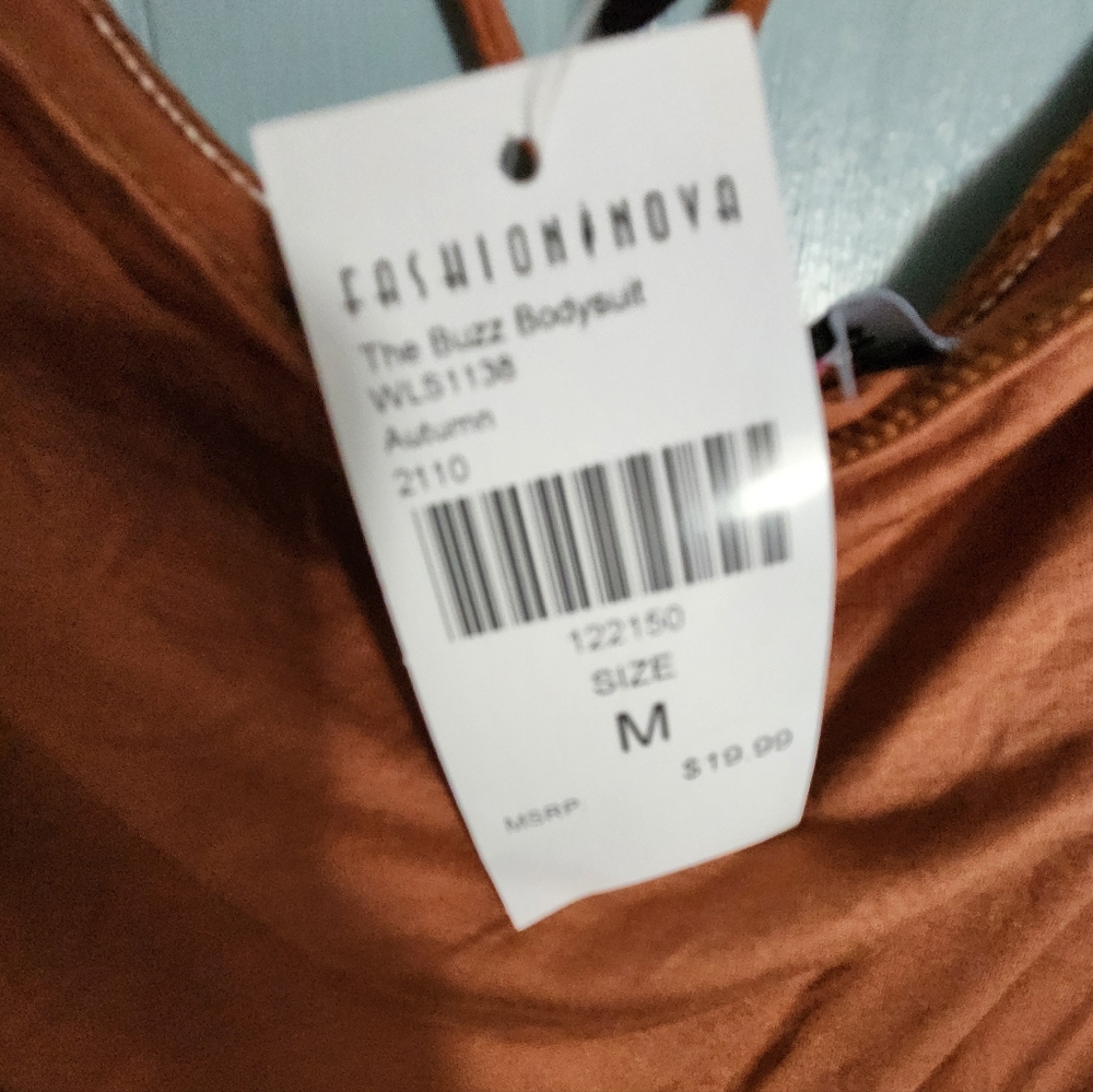 Fashion Nova Terracotta Long Sleeve Bodysuit - Picture 4 of 4